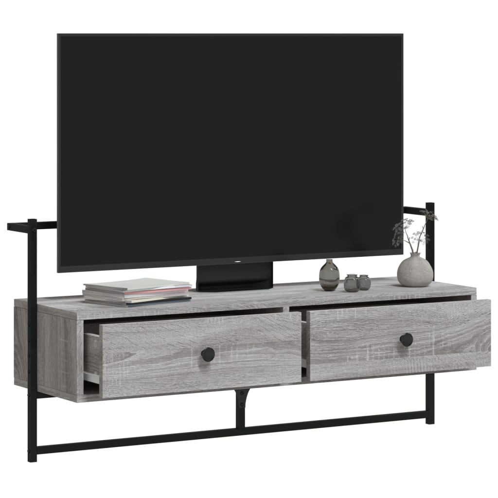 TV-Wandschrank Grau Sonoma 100,5x30x51 cm Holzwerkstoff - Pazzar.ch