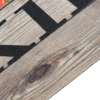 Küchenteppich Waschbar Cooking Grau 45x150 cm Samt - Pazzar.ch