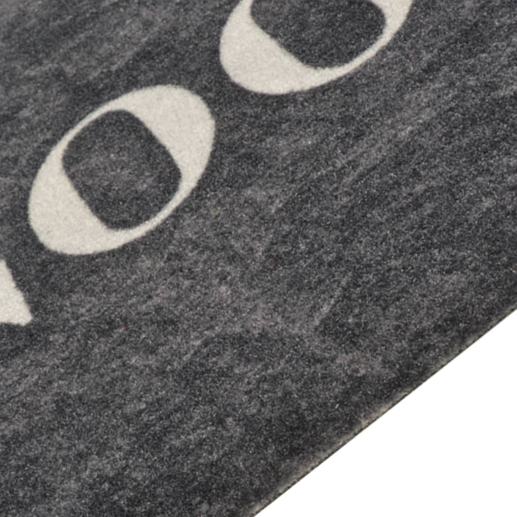 Küchenteppich Waschbar Cooking Schwarz 60x180 cm Samt - Pazzar.ch