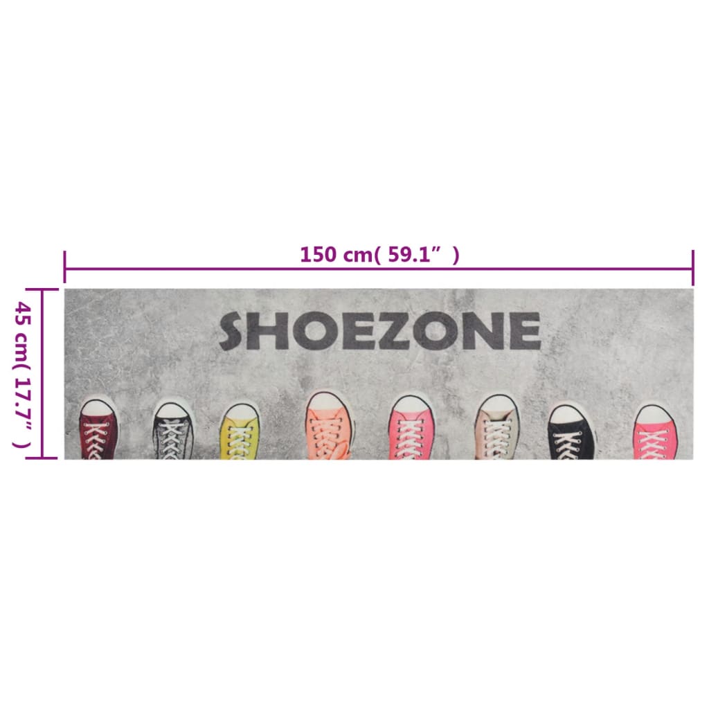 Küchenteppich Waschbar Shoezone 45x150 cm Samt - Pazzar.ch