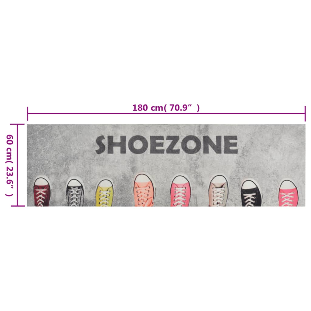 Küchenteppich Waschbar Shoezone 60x180 cm Samt - Pazzar.ch