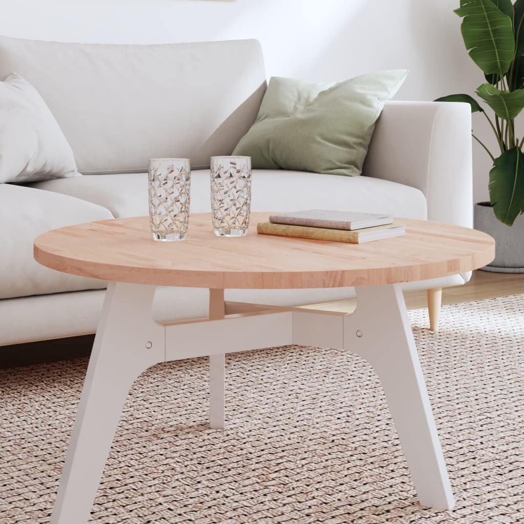Tischplatte Ø80x2,5 cm Rund Massivholz Buche - Pazzar.ch