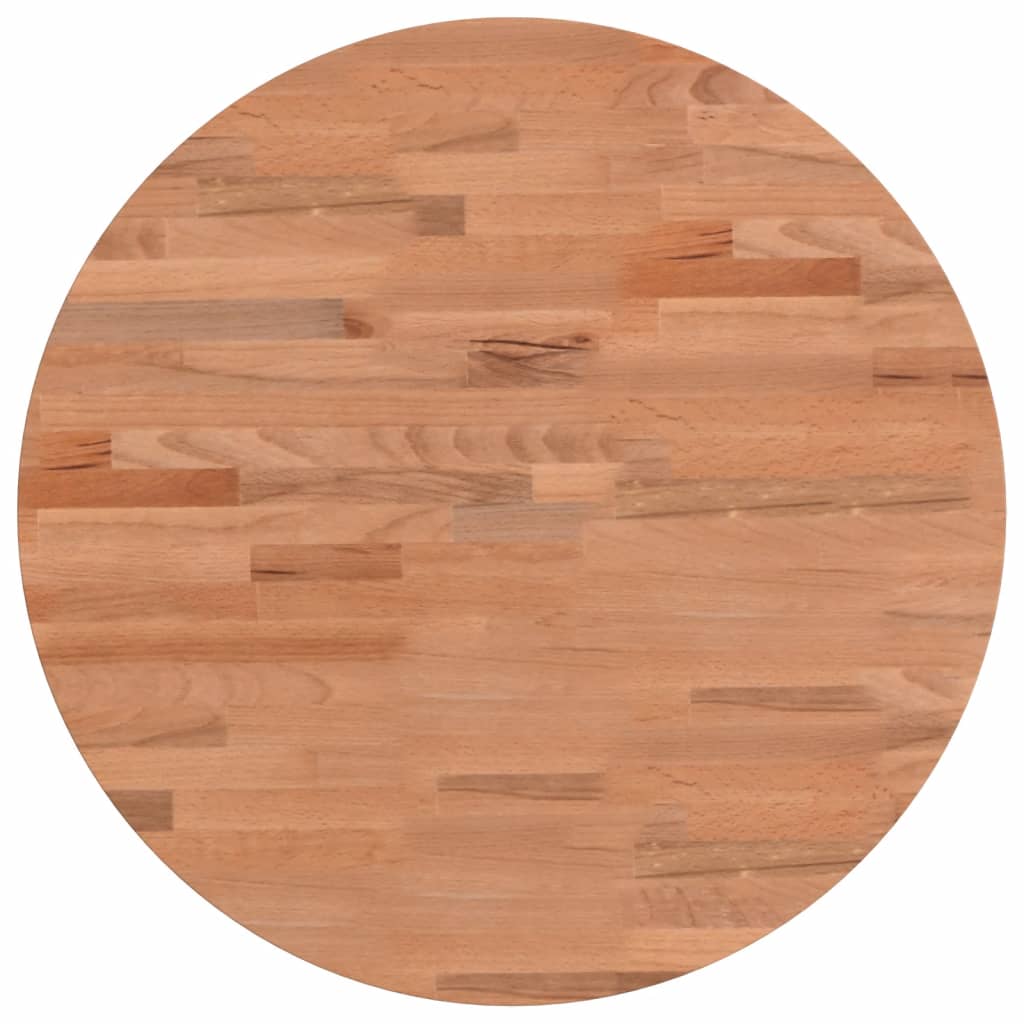 Tischplatte Ø50x2,5 cm Rund Massivholz Buche - Pazzar.ch