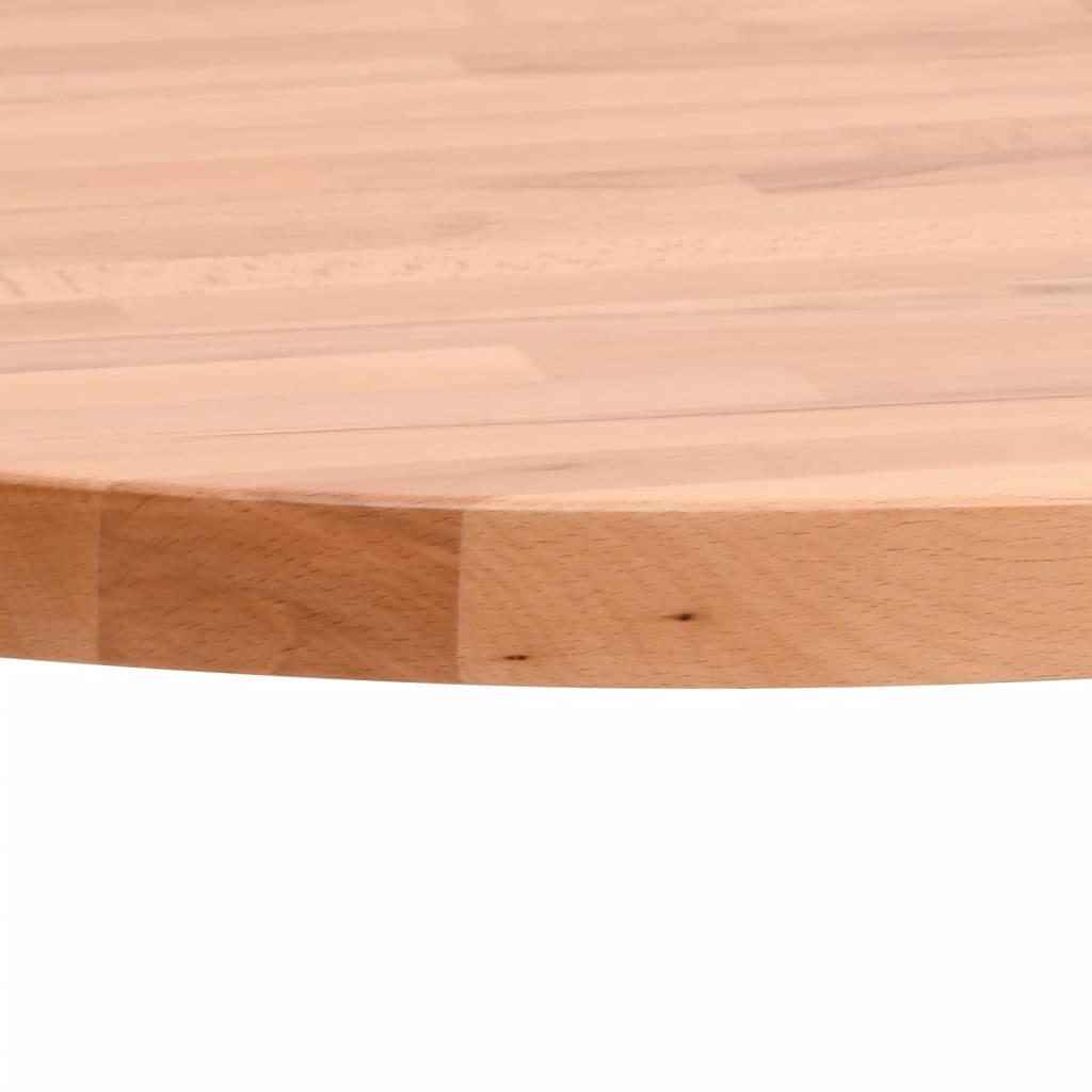 Tischplatte Ø50x2,5 cm Rund Massivholz Buche - Pazzar.ch