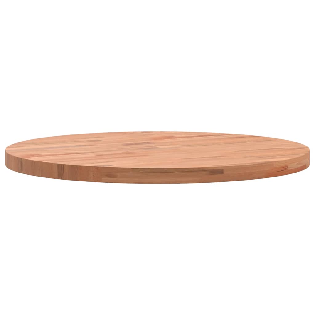 Tischplatte Ø50x2,5 cm Rund Massivholz Buche - Pazzar.ch