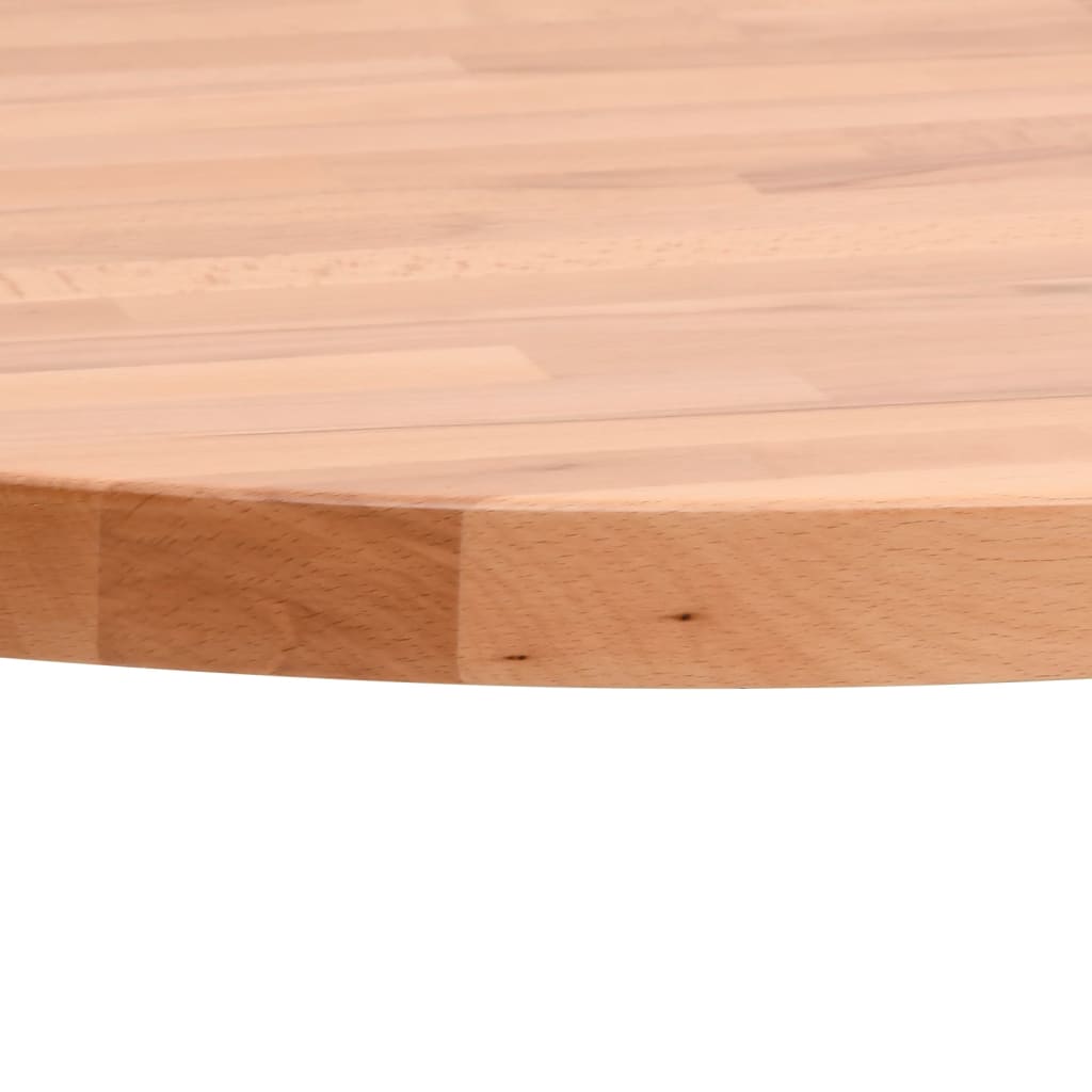 Tischplatte Ø80x2,5 cm Rund Massivholz Buche - Pazzar.ch