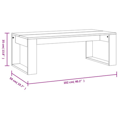 Couchtisch Weiß 102x50x35 cm Holzwerkstoff - Pazzar.ch