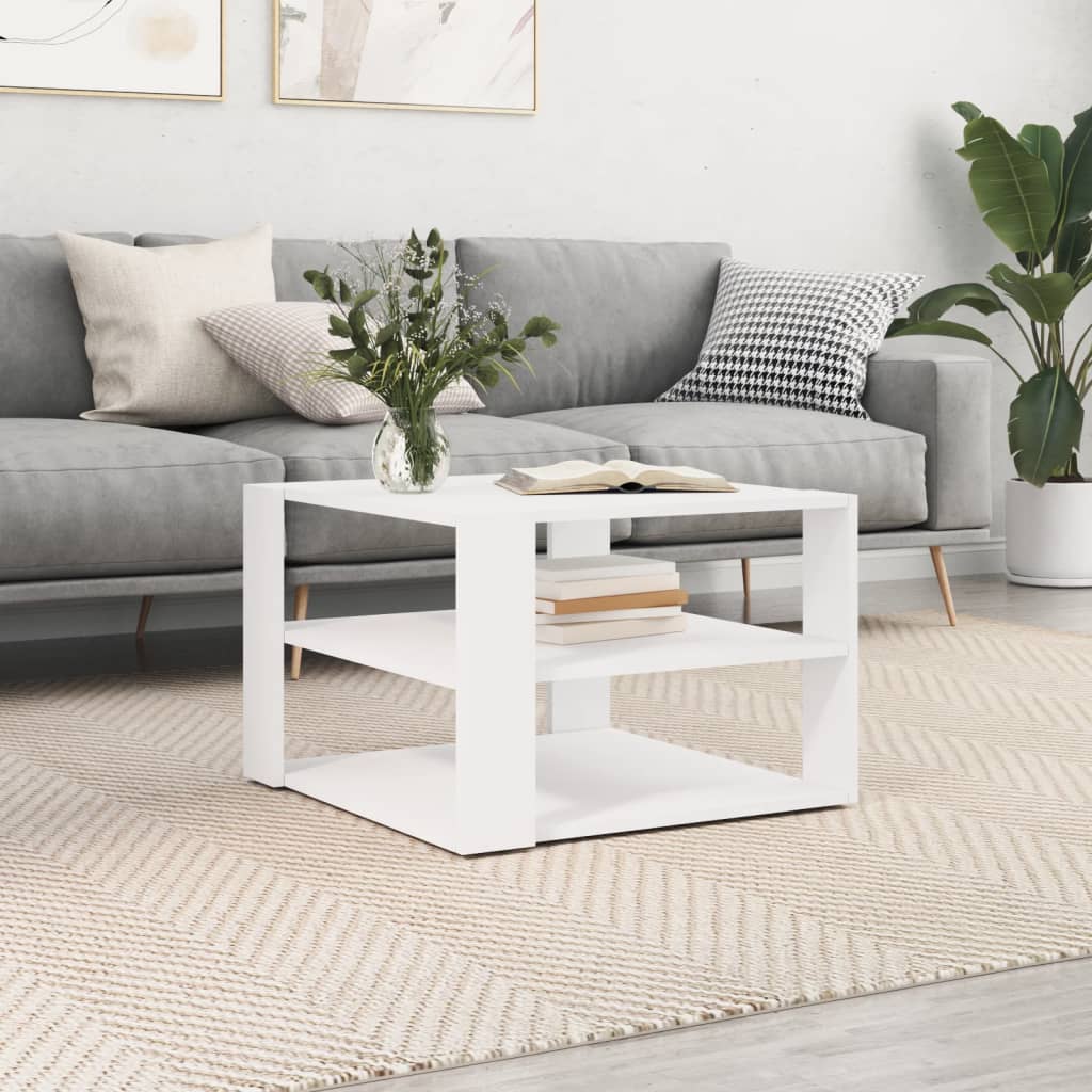 Couchtisch Weiß 59,5x59,5x40 cm Holzwerkstoff - Pazzar.ch