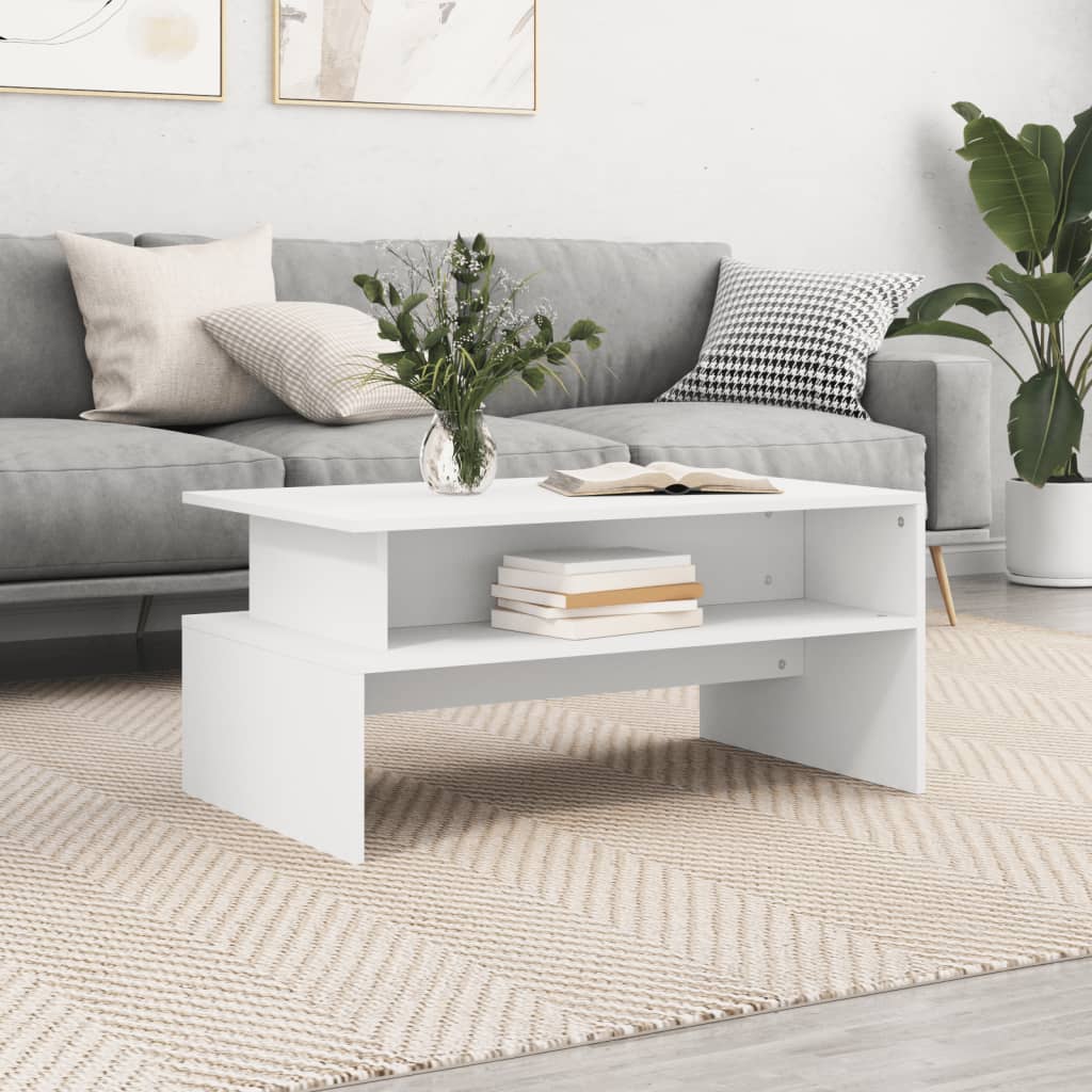 Couchtisch Weiß 90x55x42,5 cm Holzwerkstoff - Pazzar.ch