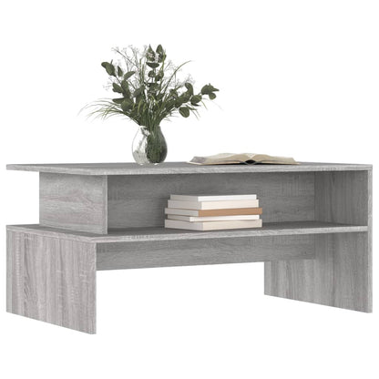 Couchtisch Grau Sonoma 90x55x42,5 cm Holzwerkstoff - Pazzar.ch