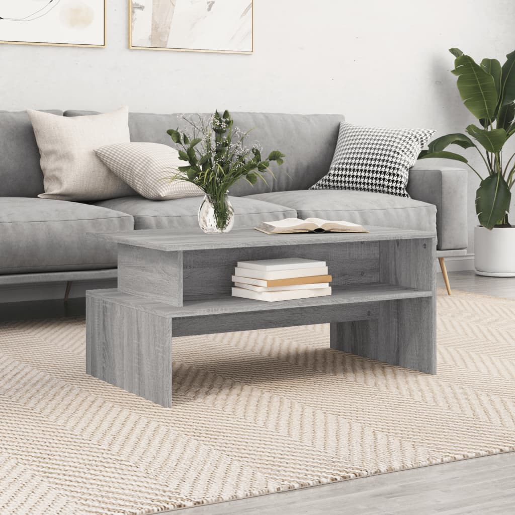 Couchtisch Grau Sonoma 90x55x42,5 cm Holzwerkstoff - Pazzar.ch