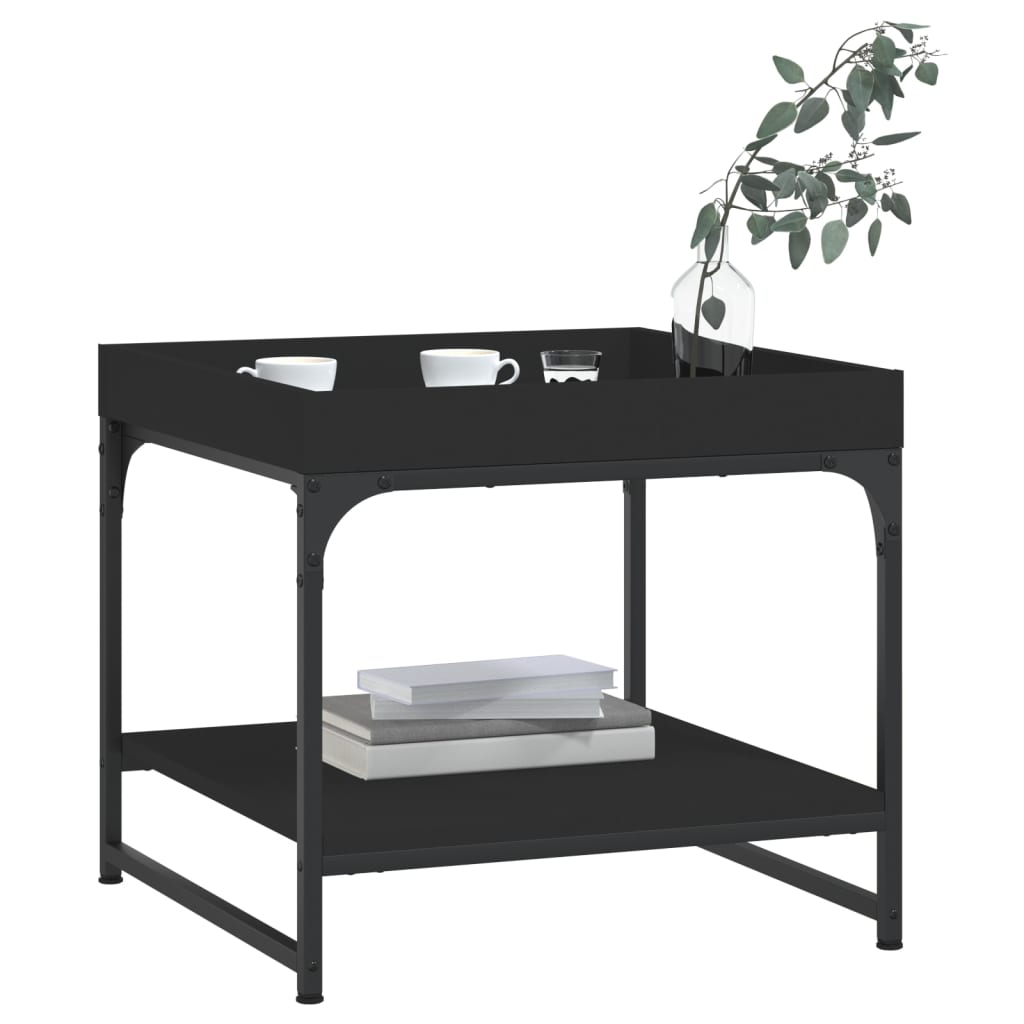 Couchtisch Schwarz 49,5x49,5x45 cm Holzwerkstoff - Pazzar.ch