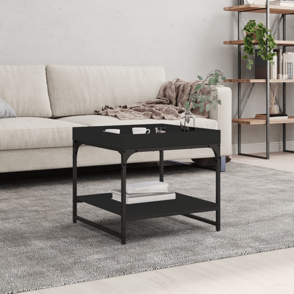 Couchtisch Schwarz 49,5x49,5x45 cm Holzwerkstoff - Pazzar.ch