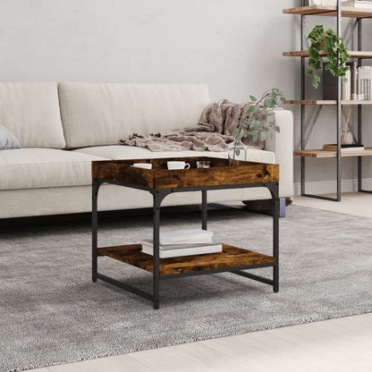 Couchtisch Räuchereiche 49,5x49,5x45 cm Holzwerkstoff - Pazzar.ch