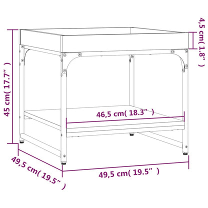 Couchtisch Grau Sonoma 49,5x49,5x45 cm Holzwerkstoff - Pazzar.ch