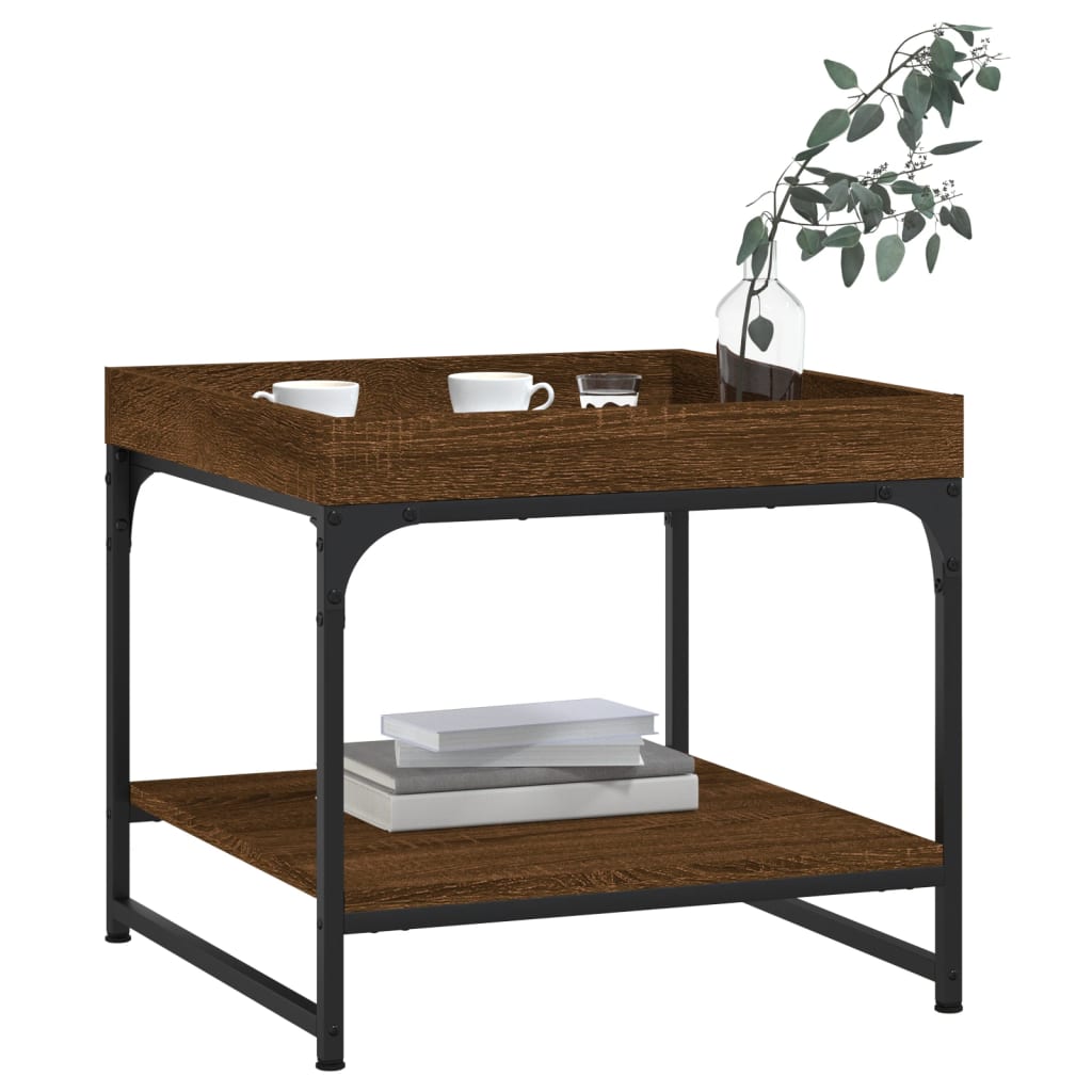 Couchtisch Braun Eichen-Optik 49,5x49,5x45 cm Holzwerkstoff - Pazzar.ch