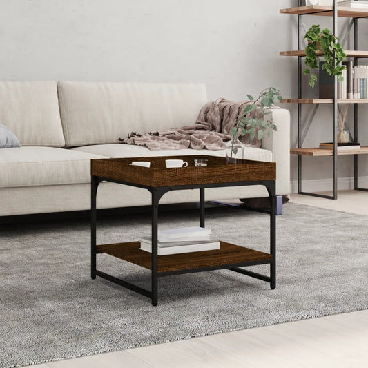 Couchtisch Braun Eichen-Optik 49,5x49,5x45 cm Holzwerkstoff - Pazzar.ch
