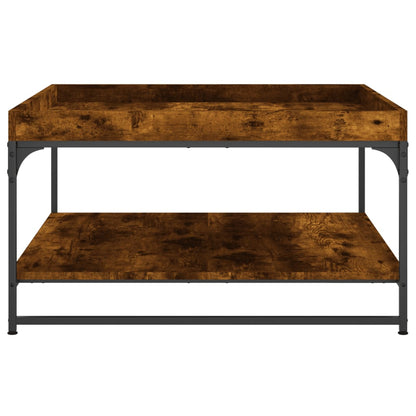 Couchtisch Räuchereiche 80x80x45 cm Holzwerkstoff und Eisen - Pazzar.ch