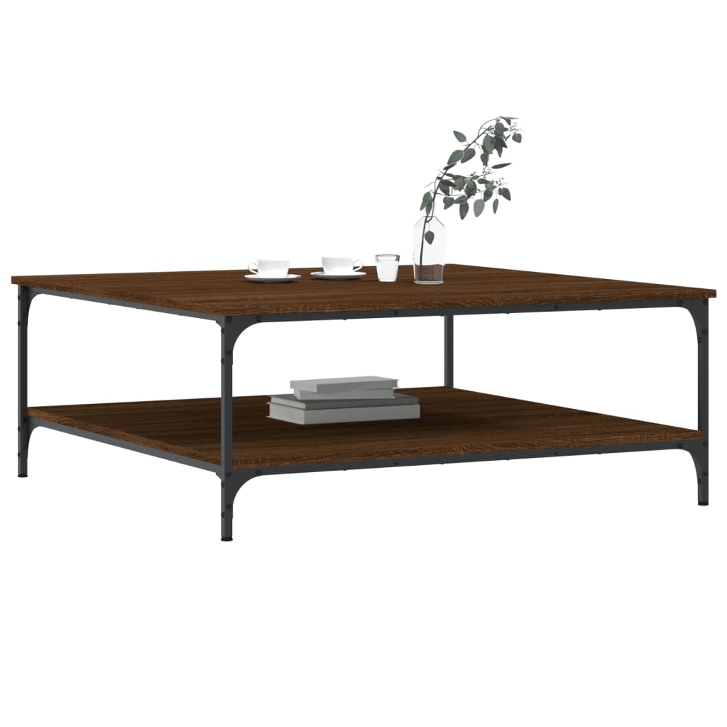 Couchtisch Braun Eichen-Optik 100x100x40 cm Holzwerkstoff - Pazzar.ch