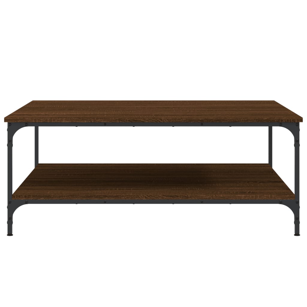 Couchtisch Braun Eichen-Optik 100x100x40 cm Holzwerkstoff - Pazzar.ch