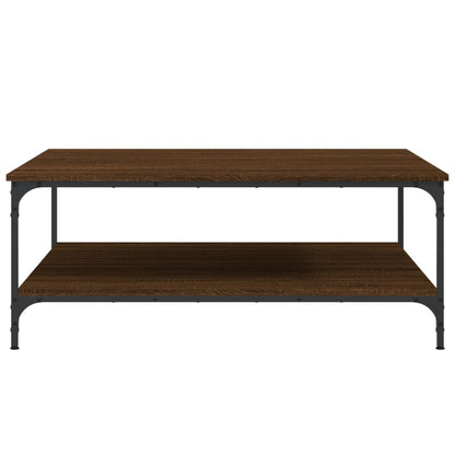 Couchtisch Braun Eichen-Optik 100x100x40 cm Holzwerkstoff - Pazzar.ch
