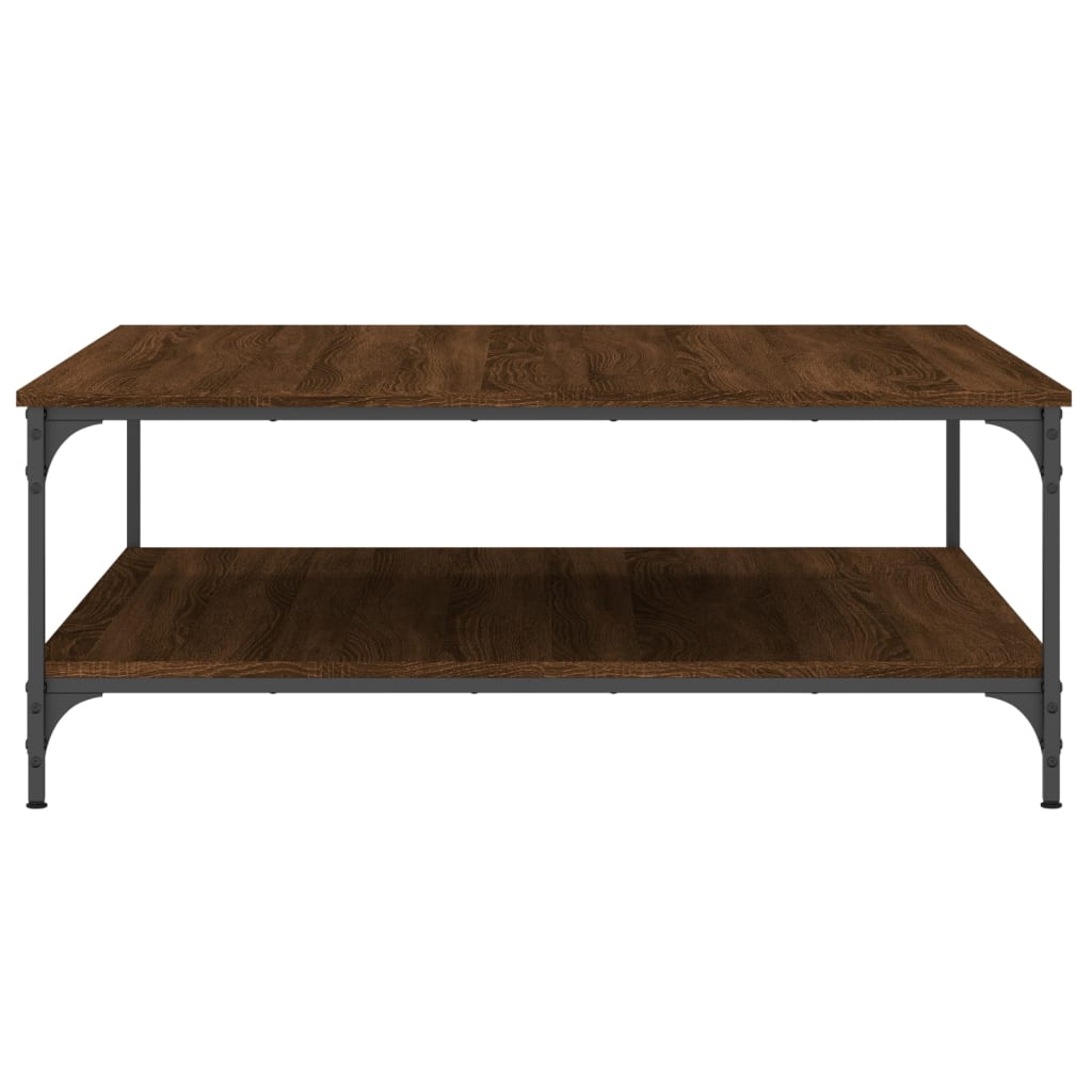 Couchtisch Braun Eichen-Optik 100x100x40 cm Holzwerkstoff - Pazzar.ch