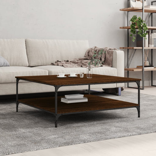 Couchtisch Braun Eichen-Optik 100x100x40 cm Holzwerkstoff - Pazzar.ch