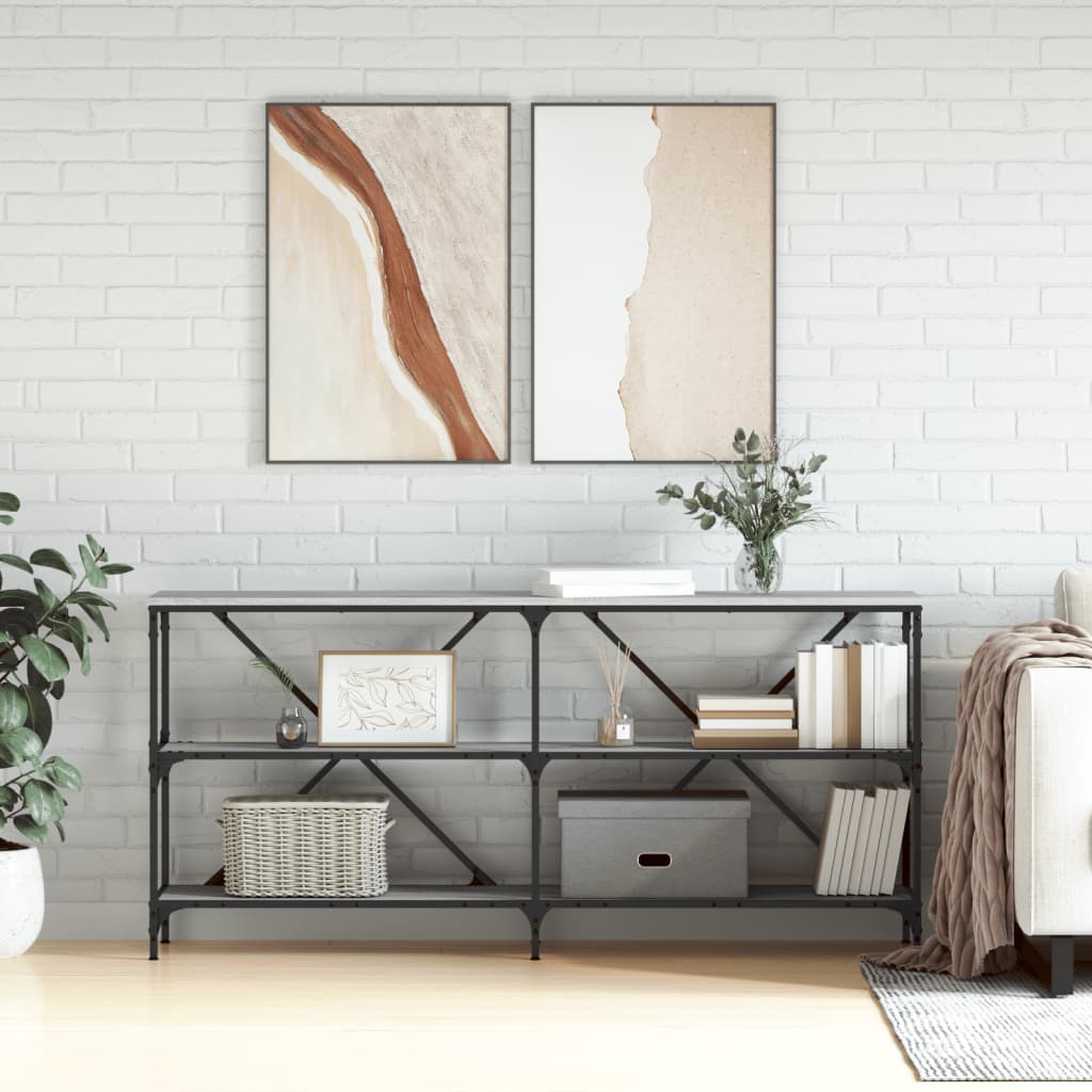 Konsolentisch Grau Sonoma 160x30x75 cm Holzwerkstoff und Eisen - Pazzar.ch
