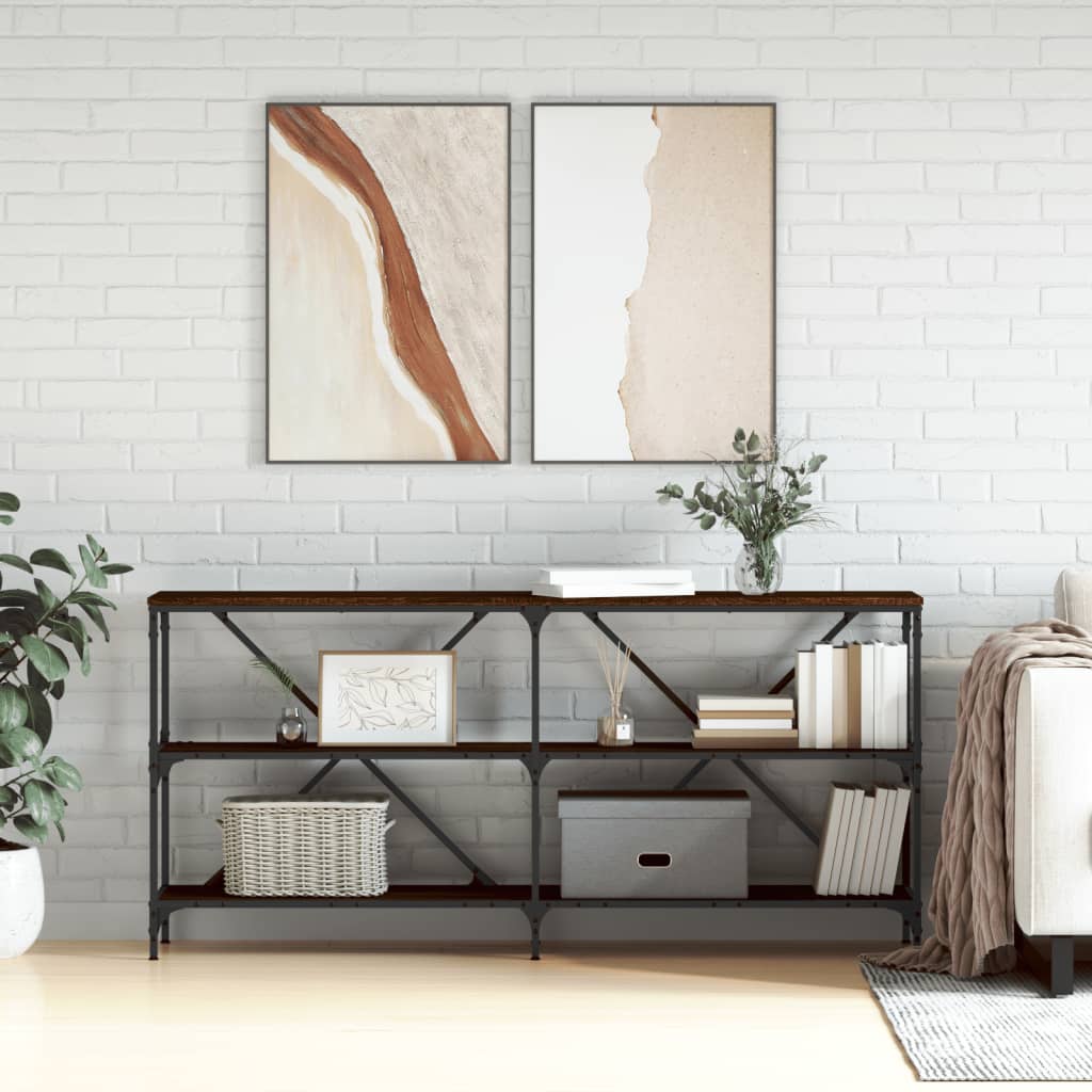 Konsolentisch Braun Eichen-Optik 160x30x75 cm Holzwerkstoff - Pazzar.ch