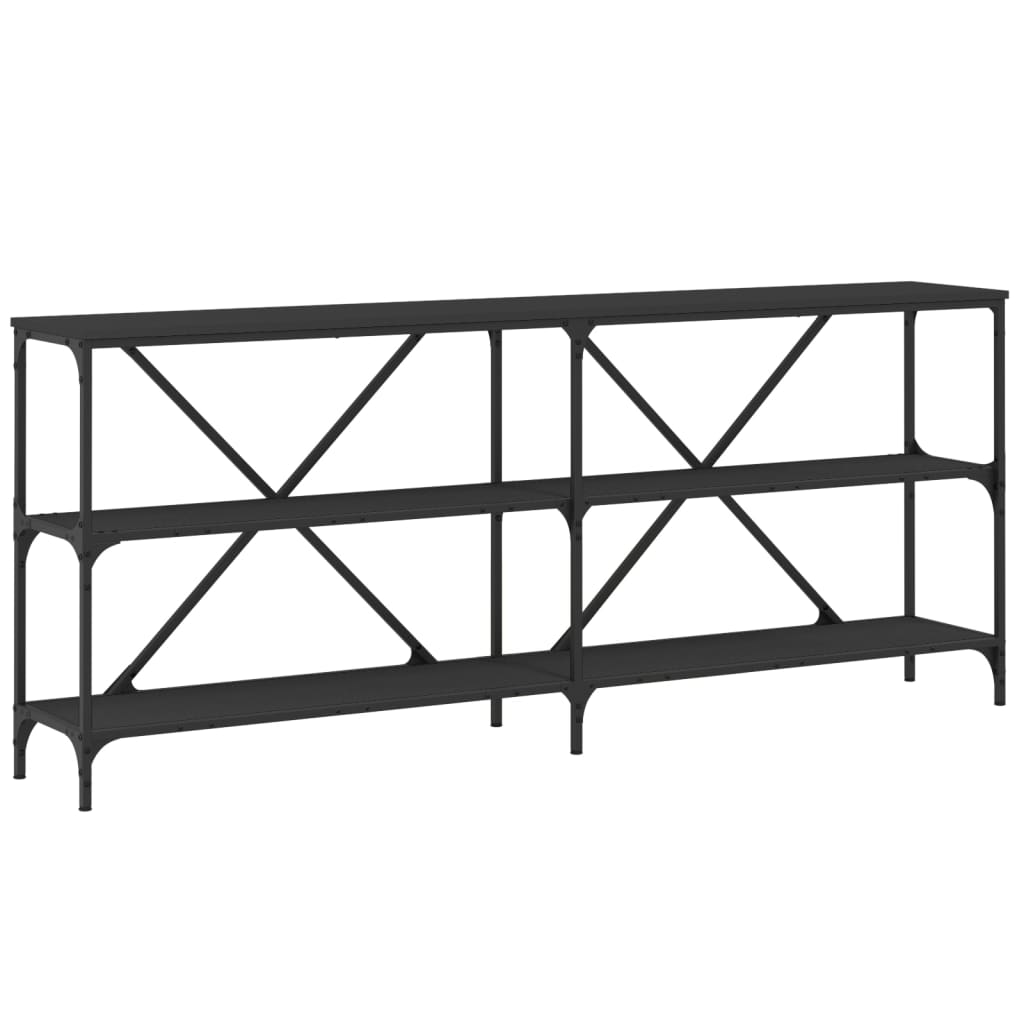 Konsolentisch Schwarz 180x30x75 cm Holzwerkstoff und Eisen - Pazzar.ch