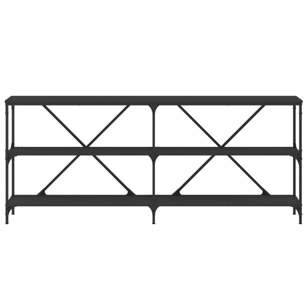 Konsolentisch Schwarz 180x30x75 cm Holzwerkstoff und Eisen - Pazzar.ch