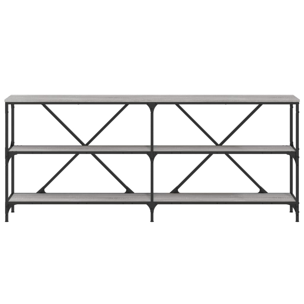 Konsolentisch Grau Sonoma 180x30x75 cm Holzwerkstoff und Eisen