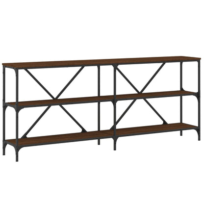 Konsolentisch Braun Eiche 180x30x75 cm Holzwerkstoff und Eisen - Pazzar.ch