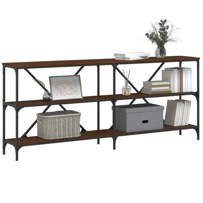 Konsolentisch Braun Eiche 180x30x75 cm Holzwerkstoff und Eisen - Pazzar.ch