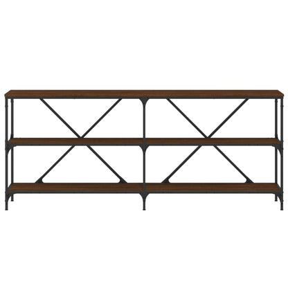 Konsolentisch Braun Eiche 180x30x75 cm Holzwerkstoff und Eisen - Pazzar.ch