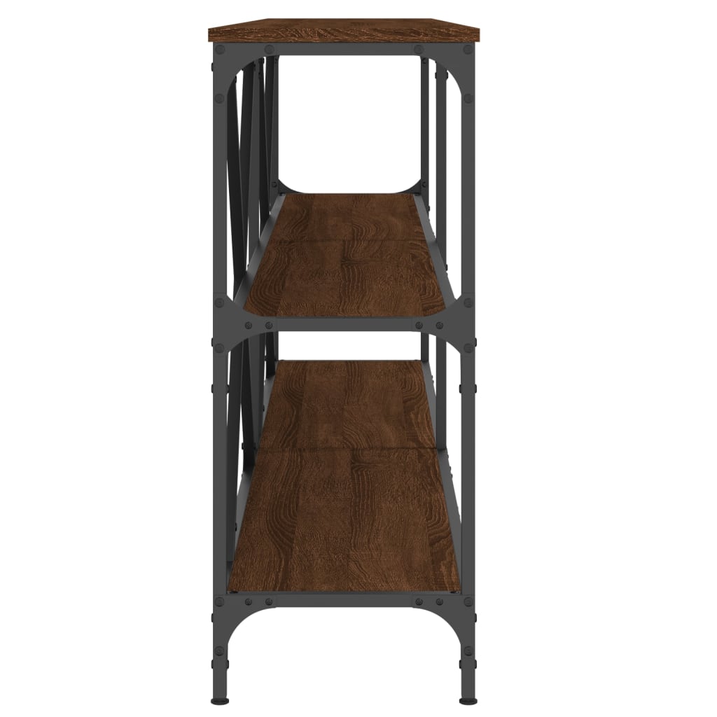 Konsolentisch Braun Eiche 180x30x75 cm Holzwerkstoff und Eisen - Pazzar.ch