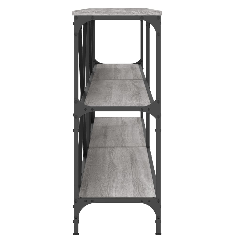Konsolentisch Grau Sonoma 200x30x75 cm Holzwerkstoff und Eisen - Pazzar.ch