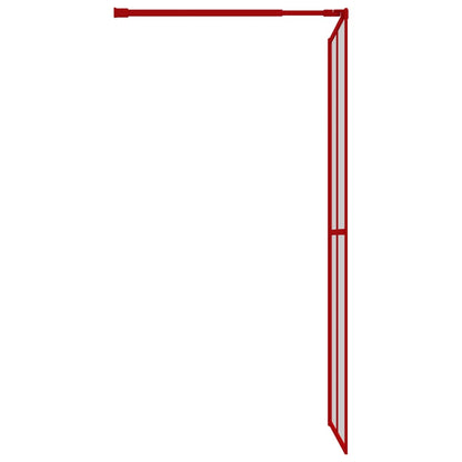Duschwand für Begehbare Dusche mit ESG Klarglas Rot 100x195 cm - Pazzar.ch