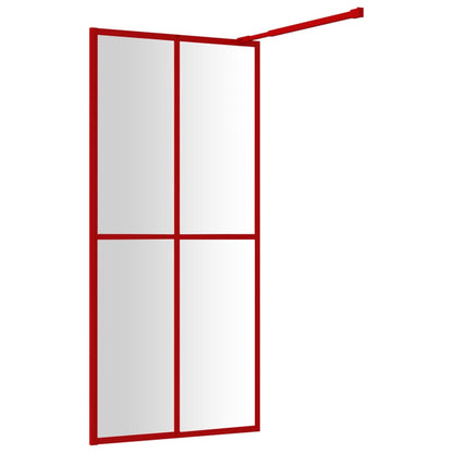 Duschwand für Begehbare Dusche mit ESG Klarglas Rot 100x195 cm - Pazzar.ch