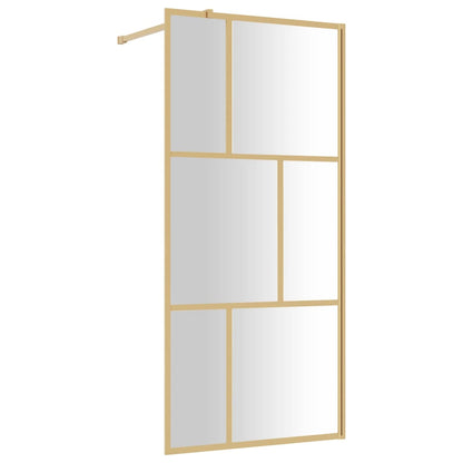 Duschwand für Begehbare Dusche mit ESG Klarglas Golden 90x195cm - Pazzar.ch