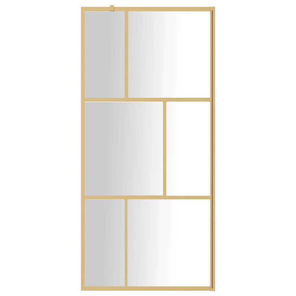 Duschwand für Begehbare Dusche mit ESG Klarglas Golden 90x195cm - Pazzar.ch