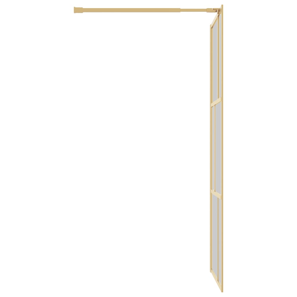Duschwand für Begehbare Dusche mit ESG Klarglas Golden 90x195cm - Pazzar.ch
