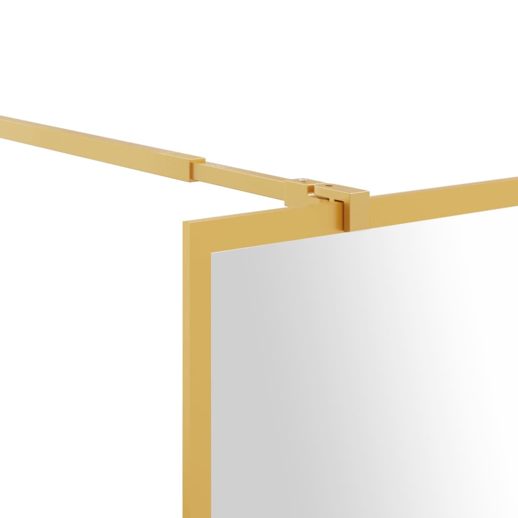 Duschwand für Begehbare Dusche mit ESG Klarglas Golden 90x195cm - Pazzar.ch