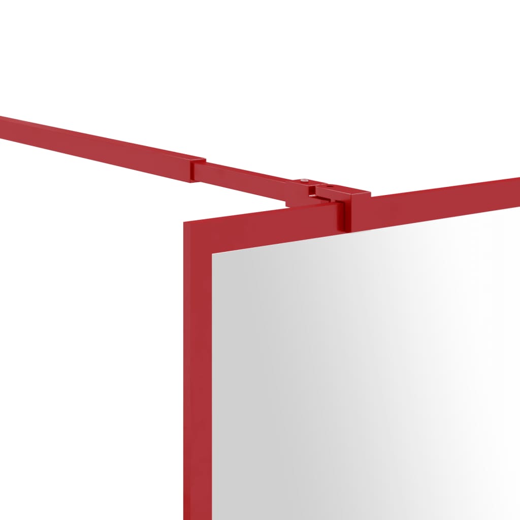 Duschwand für Begehbare Dusche mit ESG Klarglas Rot 100x195 cm - Pazzar.ch
