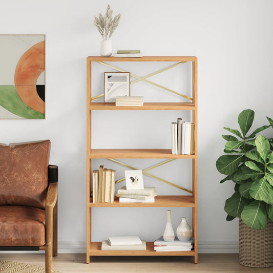 Regal mit 5 Böden 80x30x146 cm Massivholz Eiche - Pazzar.ch
