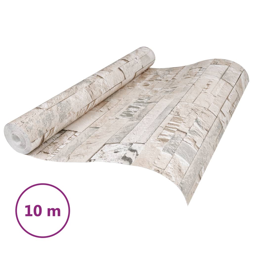 Tapete 3D Stein-Optik Grau und Beige - Pazzar.ch
