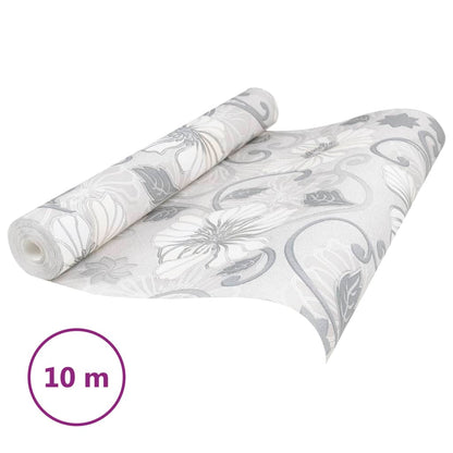 Tapete 3D Blumenmuster Grau - Pazzar.ch