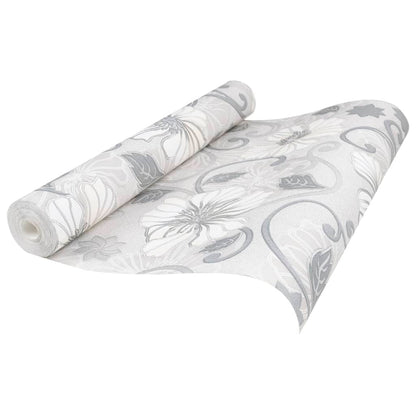 Tapete 3D Blumenmuster Grau - Pazzar.ch