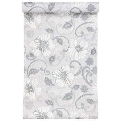 Tapete 3D Blumenmuster Grau - Pazzar.ch
