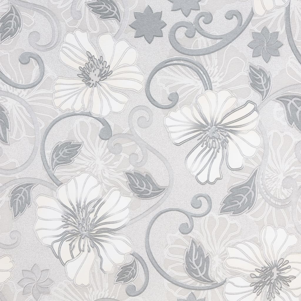 Tapete 3D Blumenmuster Grau - Pazzar.ch